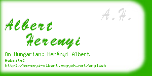 albert herenyi business card